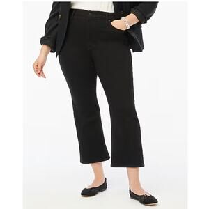 J Crew High Rise Flare Crop Jeans 32 16 Black NWT All Day Stretch CB049 J.Crew